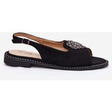 S. BARSKI Women's Sandals With Decorative Heart S.Barski KV27-018 Black | Shoptok.si