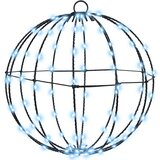 vidaXL Lopta s 96 LED svjetlima Hladna bijela 30 cm Metal Cijene