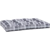  Jastuk za palete sivi karirani 120 x 80 x 12 cm od tkanine | shoptok.hr