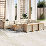 vidaXL 11-dijelni set vrtnih sofa od poliratana s jastucima bež | shoptok.hr