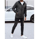 DStreet Men's transitional softshell jacket with hood dark gray | Shoptok.si