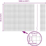  Zavarena žičana ograda 10000 x 40 cm Zelena | shoptok.hr