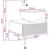  Zidni sudoper Crna 40 x 41 x 40,5 cm Konstruirano drvo | shoptok.hr