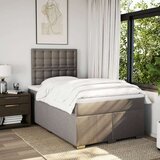 vidaXL Krevet s oprugama i madracem smeđesivi 120 x 190 cm od tkanine | shoptok.hr