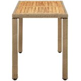  Vrtni stol bež 123 x 60 x 74 cm od poliratana i drva bagrema | shoptok.hr