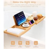 ADOV raztegljiva bambusova polica za kopalno kad - 104cm | Shoptok.si