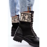 Boto Women's Ankle Boots Brogues with Sock Black Hakina | ePonuda.com