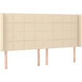 The Living Store vzglavje z ušesi krem 183x16x118/128 cm blago - vzglavje, (21418644) | Shoptok.si