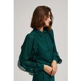 Marisse Emerald Shirt With Ruffled Sleeves | Shoptok.si