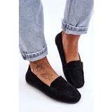 Kesi Women's suede loafers black Lenvie