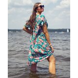Resti Green women's dress with colorful floral pattern | Eponuda.ba