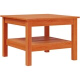 vidaXL Klubska mizica voščeno rjava 55x55x40 cm trdna borovina | Shoptok.si
