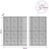  Gabion s žicom debljine 3 5 mm i mrežom 5x10 cm 700x10x200 cm - 10 cm 200 cm 700 cm | shoptok.hr