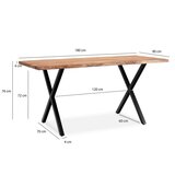 MID.YOU Pisalna Miza Akazie, Pravi Les, 180x90cm | Shoptok.si