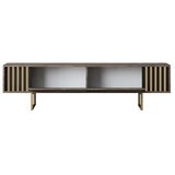 Hanah home TV polica Gold Line Walnut Black