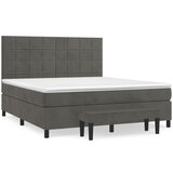  The Living Store Box spring postelja z vzmetnico temno siva 160x200 cm žamet - Box Spring Postelja, (21491953) | Shoptok.si