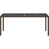  Stol za vrt Smeđa 190 x 90 x 75 cm poliratan | shoptok.hr