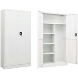 vidaXL Omara s ključavnico bela 90x40x180 cm jeklo | Shoptok.si