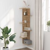  Kutna zidna polica boja artisian hrast 36,5x36,5x140 cm drvena | Eponuda.ba