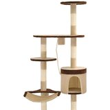  Penjalica za mačke sa stupovima za grebanje od sisala 194 cm bež/smeđa | shoptok.hr