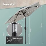 Vonhaus Senčnik UV30+, 2,7 m, siv, samostoječi | Shoptok.si