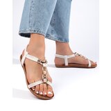 Shelvt White Flat Light Sandals for Women | shoptok.hr