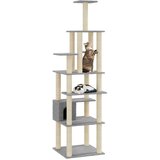 vidaXL Penjalica za mačke sa stupovima za grebanje svjetlosiva 183 cm | shoptok.hr