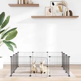  Kavez za kućne ljubimce s 12 panela i vratima crni 35x35 cm čelik | shoptok.hr