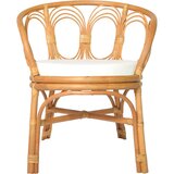 Maison Chic Jedilni stoli - Vzorci stoli z blazino svetlo rjav naraven ratan in platno A173, (22031729) | Shoptok.si