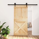  Klizna vrata s priborom za montažu 95 x 210 cm masivna borovina | shoptok.hr