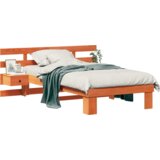  Konstrukcija postelje z vzglavjem Voskast rjav 90 x 190 cm, (5000124031) | Shoptok.si