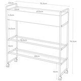 YAMAZAKI Crni metalni ormar za dječje cipele 74,5x74,5x22 cm Tower – | shoptok.hr