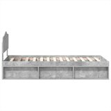  Konstrukcija postelje z vzglavjem Betonsko siva 100 x 200 cm, (5000102159) | Shoptok.si