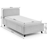 Meise M&amp;ouml;bel Siva otro&amp;scaron;ka postelja brez letvenega dna 90x200 cm Cosy &amp;ndash; Slike