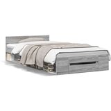 vidaXL Okvir za krevet s ladicom boja hrasta 100x200 cm drveni | shoptok.hr