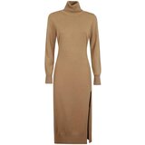 Michael Kors Dress - TURTLE NK SLIT MIDI DRS beige Cijene