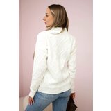 Kesi Sweater with decorative weave ecru | shoptok.hr