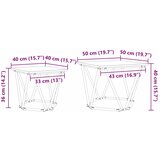  Set pomoćnih stolića 2 pcs Crni hrast 50 x 50 x 40 cm | shoptok.hr