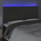  LED uzglavlje tamnosivo 180x5x118/128 cm baršunasto | shoptok.hr