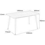 MID.YOU JEDILNA MIZA, svetlo siva | Shoptok.si