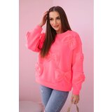 Kesi Insulated sweatshirt with pink neon decorative bows Cijene
