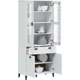 vidaXL Visoka komoda VIKEN bijela 80 x 40 x 190 cm od masivne borovine | shoptok.hr