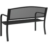  Vrtna klupa 119 cm crna čelična | Eponuda.com