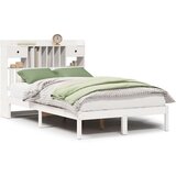  Krevet s regalom z knjige bez madraca bijeli 135x190cm borovina | shoptok.hr