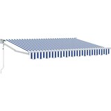  Električna retraktabilna tenda Plava i bijela 2 5 x 2 m - Plava i bijela 2 5 x 2 m s bijelim okvirom | shoptok.hr