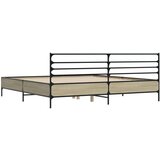  Posteljni okvir sonoma hrast 180x200 cm inž. les in kovina, (21166032) | Shoptok.si