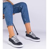 Gemre Black women's sneakers embellished with glitter Kasabella | Shoptok.si