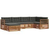  Set vanjskih sofa 6 kom. Prirodna i antracit 325 x 166,5 x 73 cm | shoptok.hr