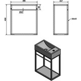 Sapho Crni metalni zidni ormarić za ispod umivaonika 39,5x45 cm Crest – | shoptok.hr