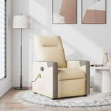 Masažni naslonjač od tkanine krem | shoptok.hr